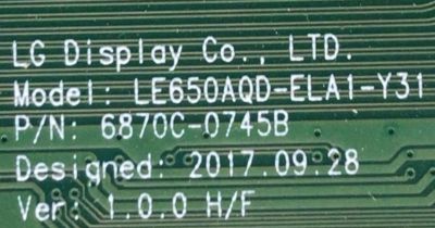 KIT DE TARJETAS PARA TV LG / NUMERO DE PARTE EBT65210603 / EAX68102603 / 6520603 / FUENTE EAY64749001 / EAX67858001 / LGP55C8-180P / 3PCR02255B / T-CON 6871L-5673A / 6870C-0745B / 5673A / PANEL LE550AQD (EL)(A3) / MODELO OLED55B8PUA.BUSWLJR - Imagen 6
